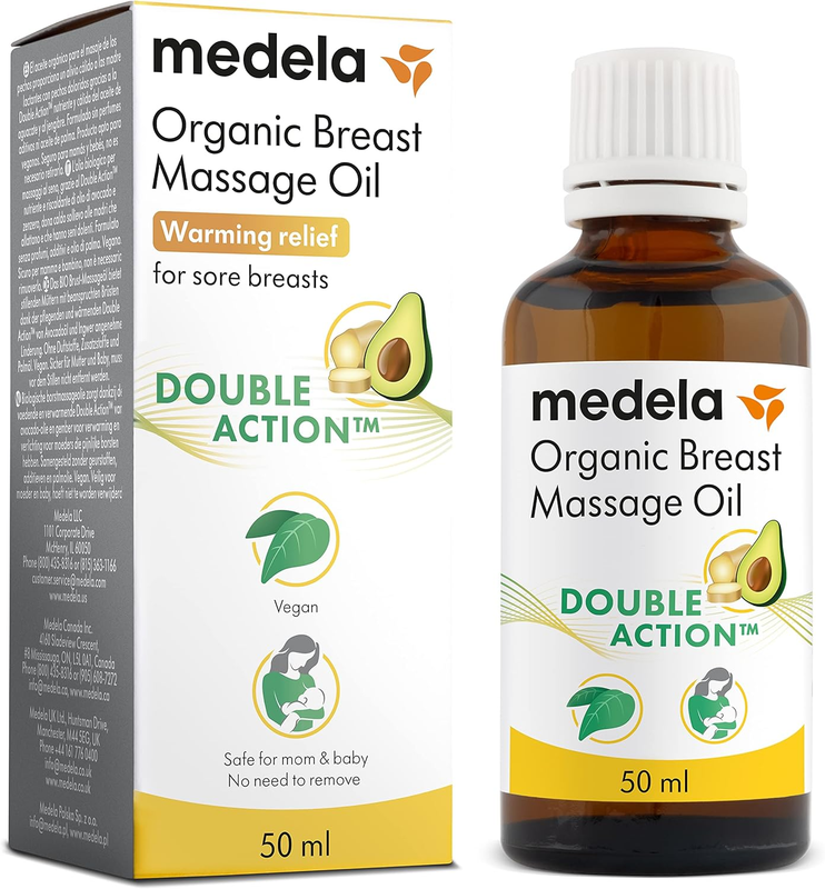 Breast Massage Oil Organic Nursing Relief Tenderness Soothing Natural Care medela