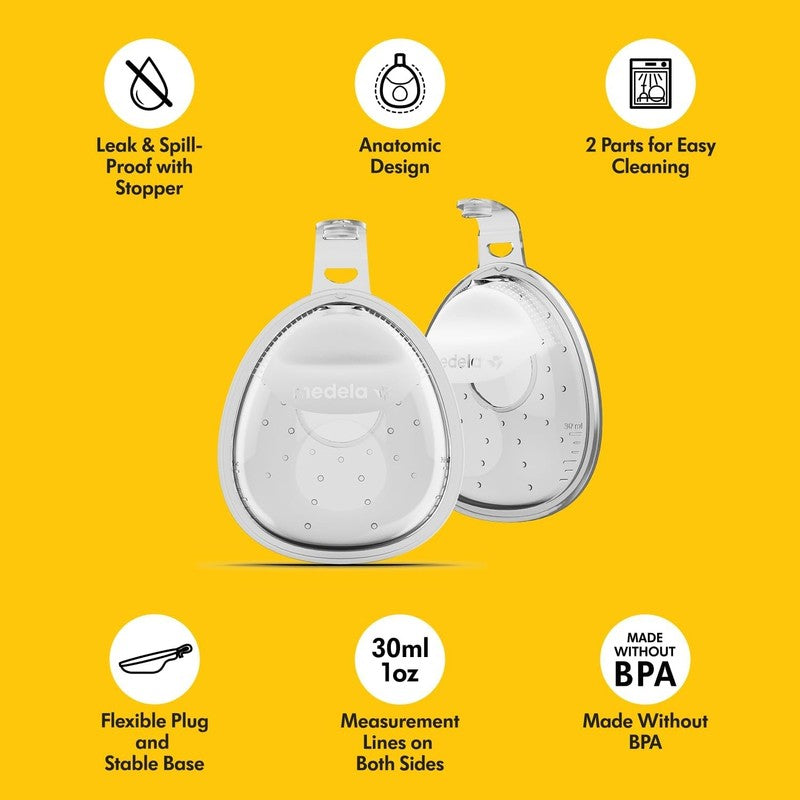 Breast Milk Collector Wearable Leakproof In Bra Silicone Cups Reusable Set - Deal For Any Occasion