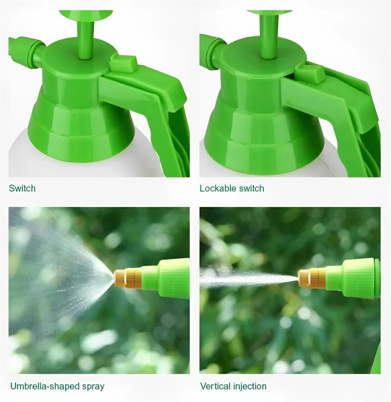 Pressure Sprayer 1.5L Garden Pump Weed Killer Bottle Hand Spray Gun Allotment Unbranded