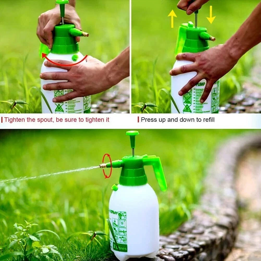 Pressure Sprayer 1.5L Garden Pump Weed Killer Bottle Hand Spray Gun Allotment Unbranded
