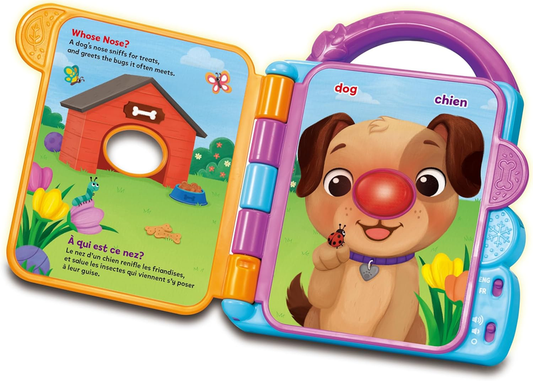 LeapFrog Interactive Baby Book Bilingual English French Light Up Animal Sounds LeapFrog/ Leapster