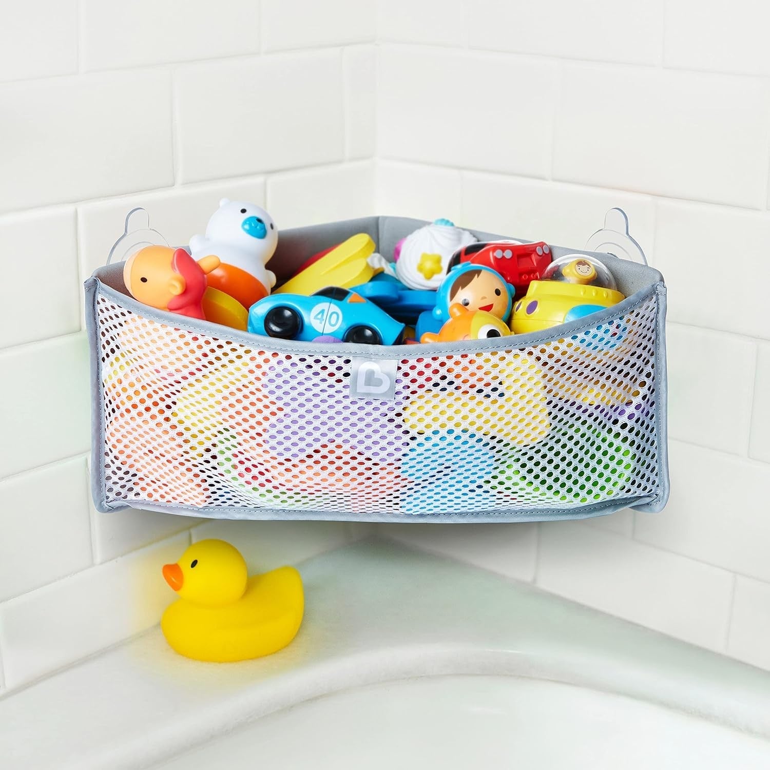 Munchkin Corner Bath Organiser High'n Dry Toy Storage Pouch Handy Container Munchkin