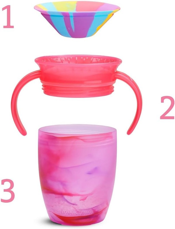 Munchkin Miracle 360 Sippy Cup Baby Trainer Spill Free Handles 7oz Twin Pack Munchkin