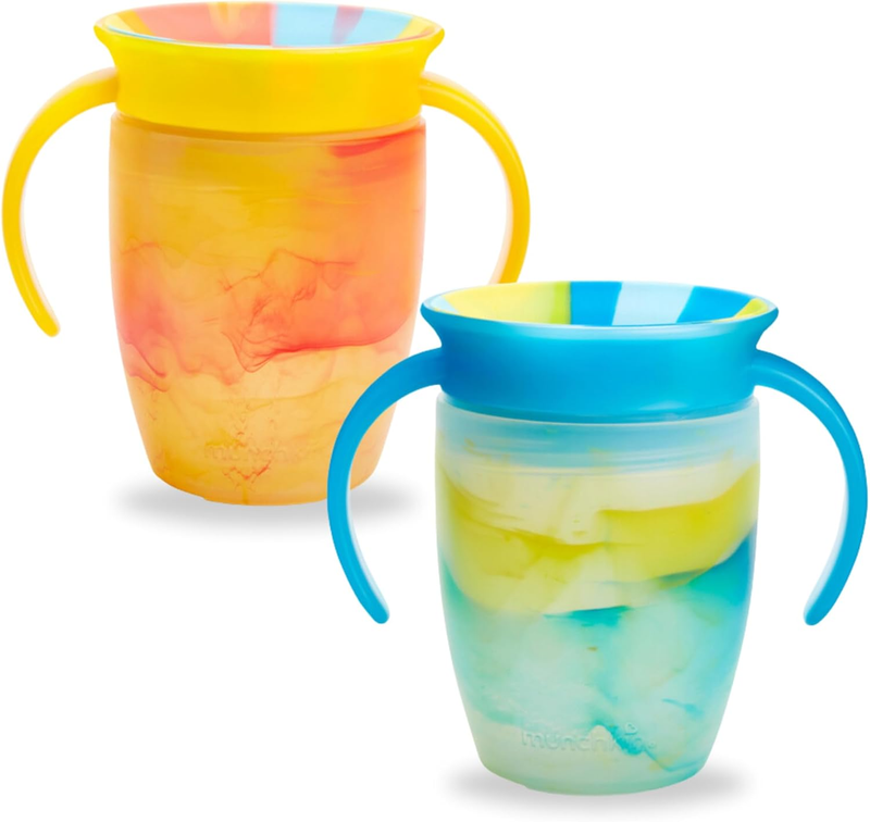 Munchkin Miracle 360 Sippy Cup Baby Trainer Spill Free Handles 7oz Blue Twin Munchkin