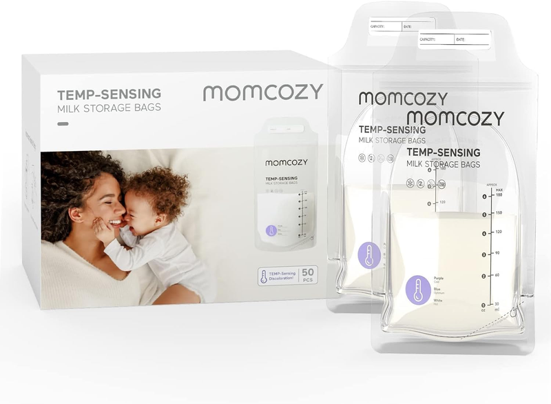 Breastmilk Storage Bags Temp Sensing Leakproof 6Oz Disposable Momcozy 50 Unbranded