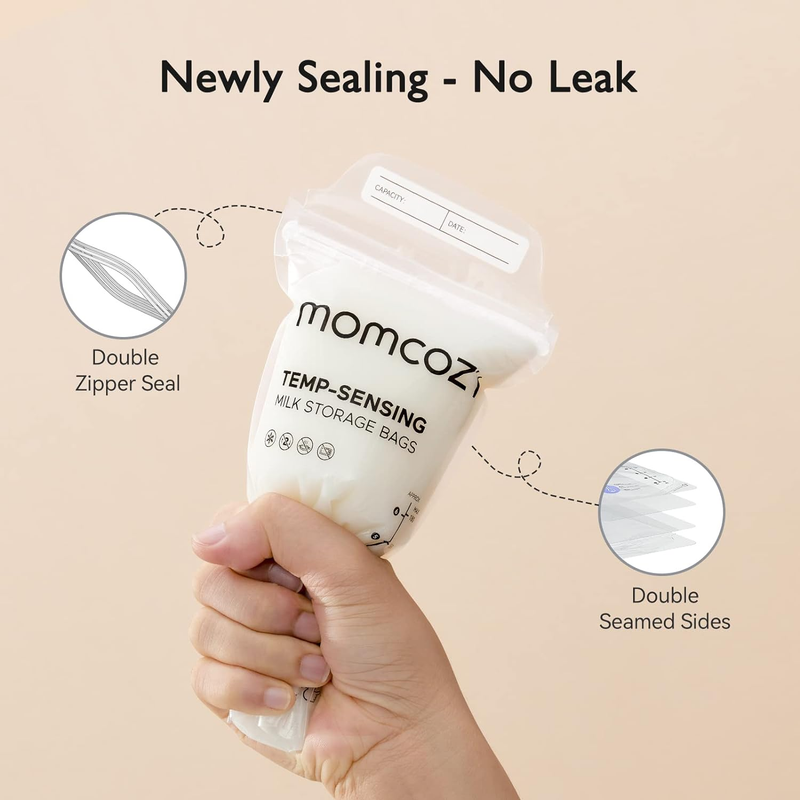 Breastmilk Storage Bags Temp Sensing Leakproof 6Oz Disposable Momcozy 50 Unbranded