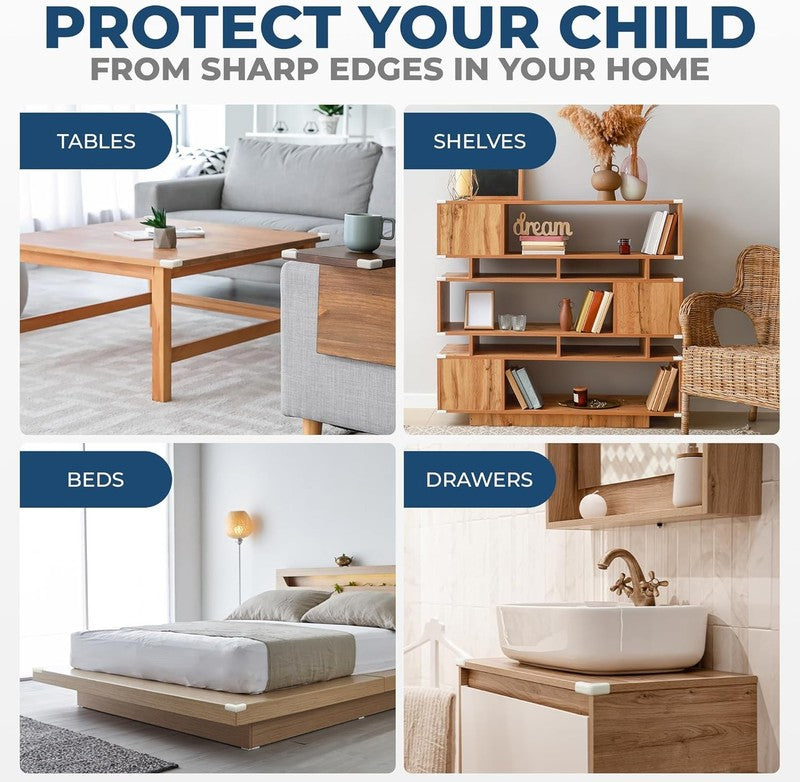 Baby Corner Protectors Foam Edge Guard Child Safety Table Desk Adhesive Soft x20 Unbranded