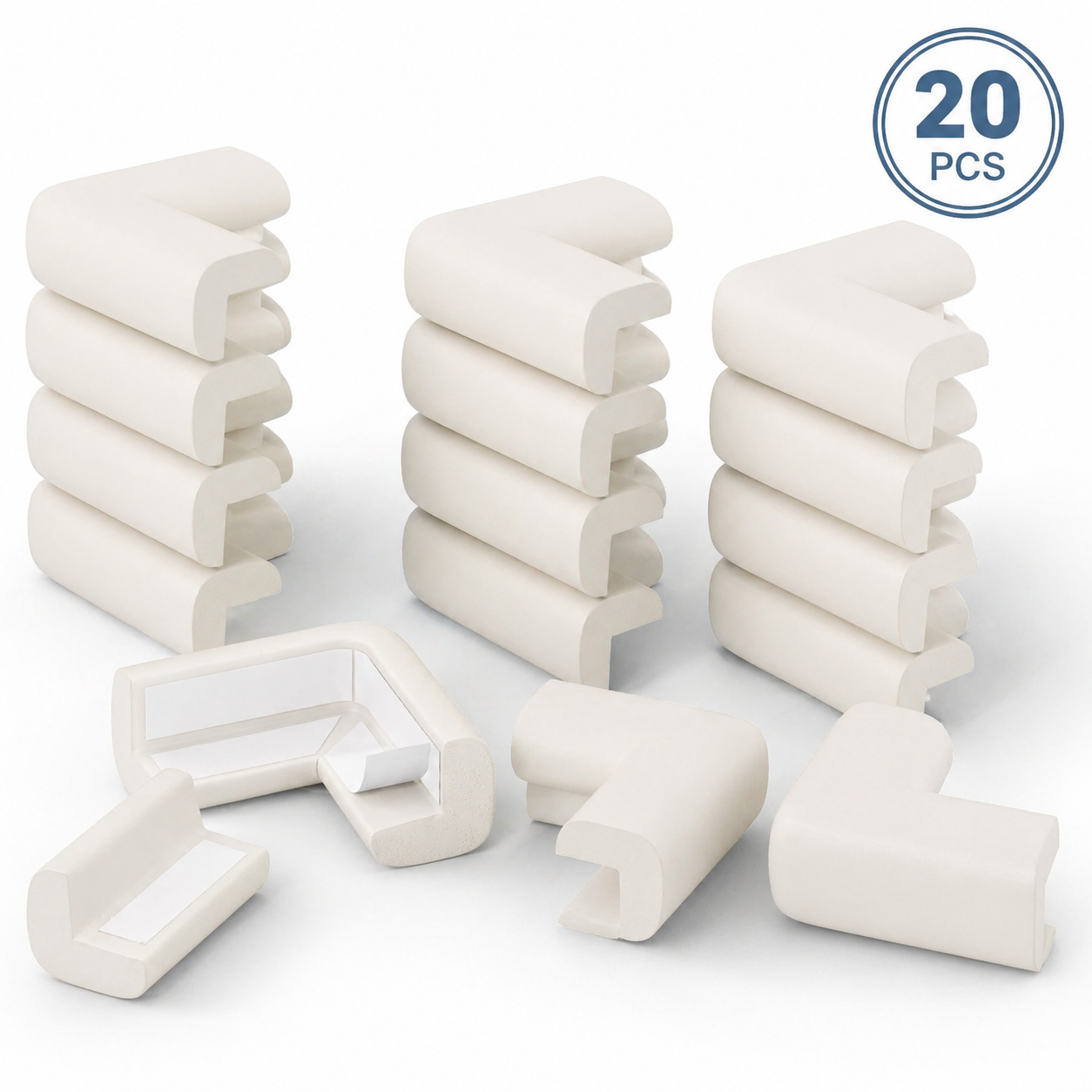 Baby Corner Protectors Foam Edge Guard Child Safety Table Desk Adhesive Soft x20 Unbranded