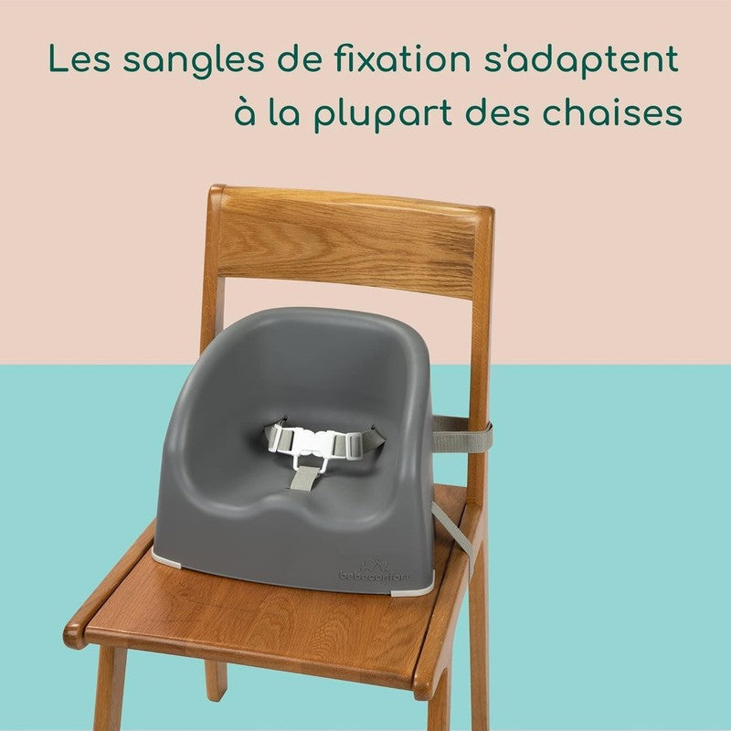 Bebeconfort Booster Seat Toddler Portable High Chair Dining Feeding Safety Grey Unbranded
