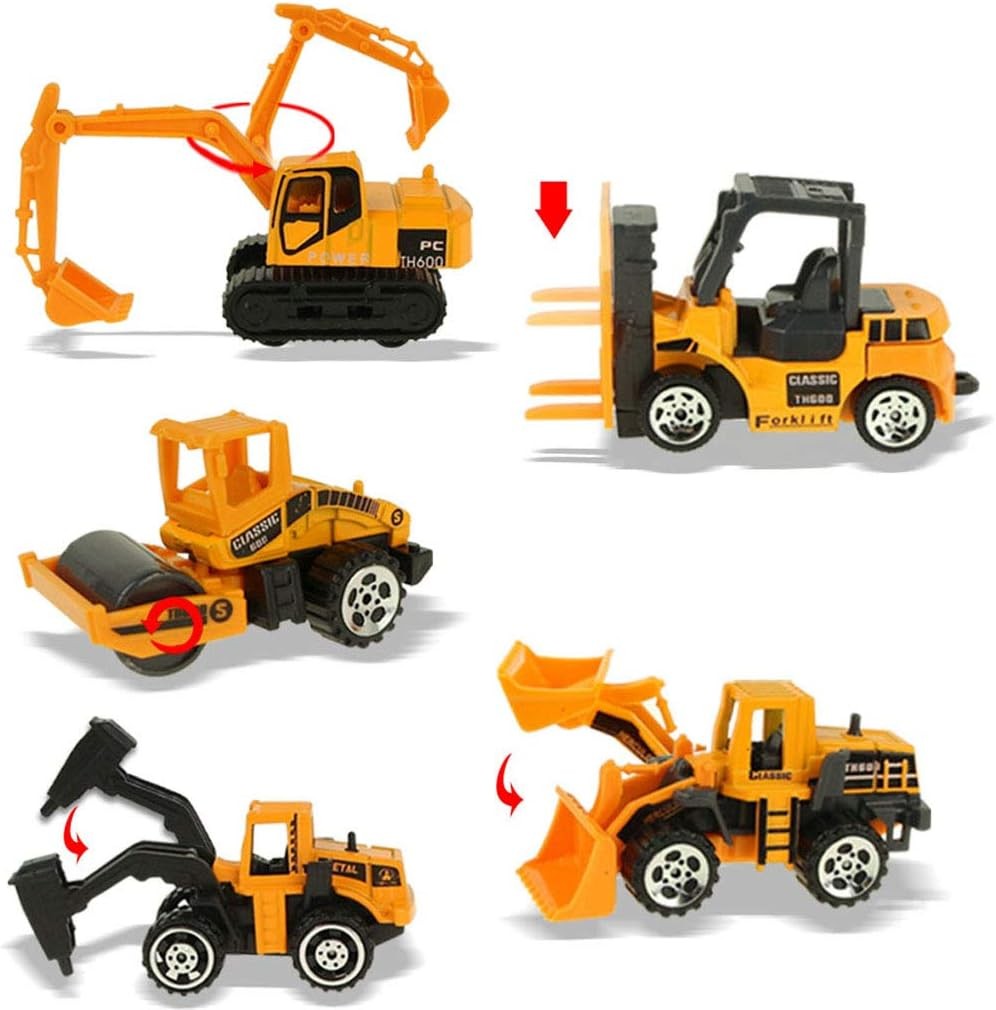 Construction Truck Toy Set Kids Diecast Vehicles Carrier Playset Figures Gift Unbranded