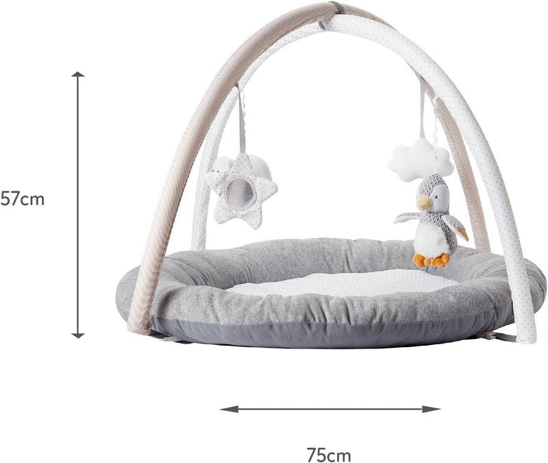 Baby Play Gym Nuby Penguin Sensory Play Mat Tummy Time Toy Padded Base NUBY