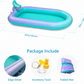 Kids Splash Pad Sprinkler Mat Inflatable Pool Garden Water Play 165Cm Blue Fun Unbranded