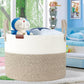 Laundry Basket Cotton Rope Woven Storage Hamper Toy Organiser Neutral 42 X 38 Cm Unbranded