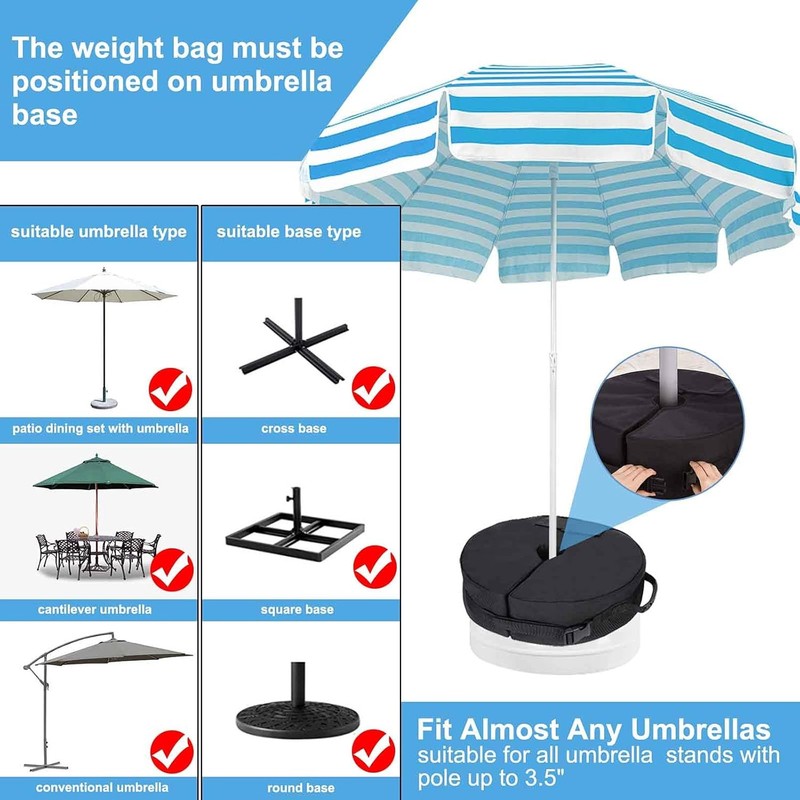 Parasol Base Weight Bag Heavy Duty Sand Fill Patio Umbrella Stand Stabiliser Unbranded
