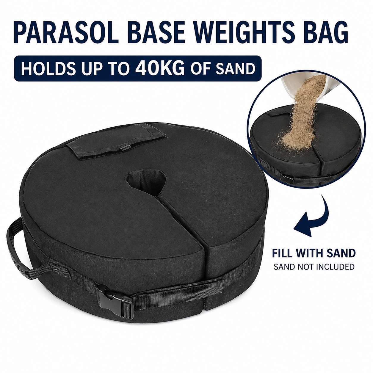 Parasol Base Weight Bag Heavy Duty Sand Fill Patio Umbrella Stand Stabiliser Unbranded