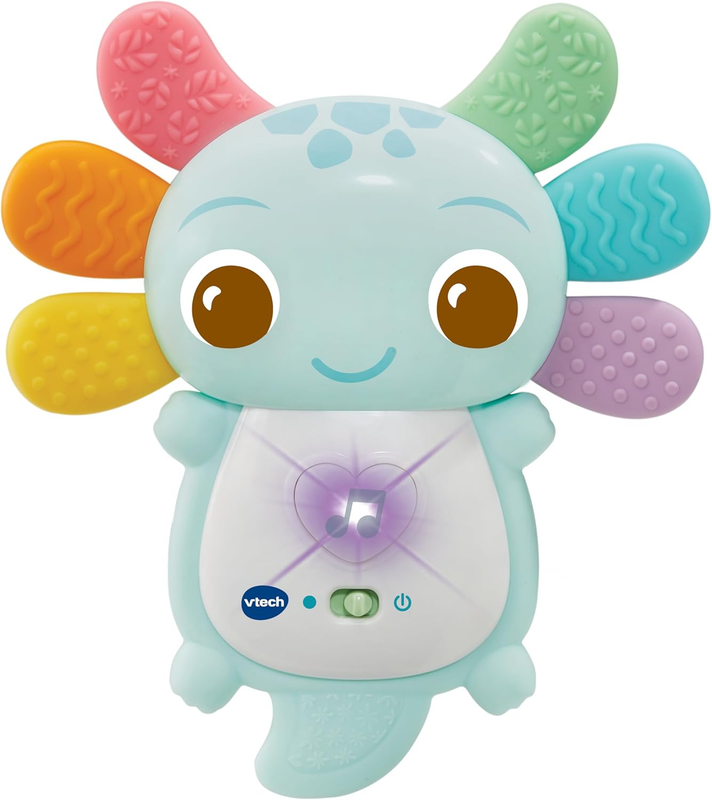 Baby Teether Sensory Toy Lights Melodies Axolotl Silicone Textured Infant Fun VTech