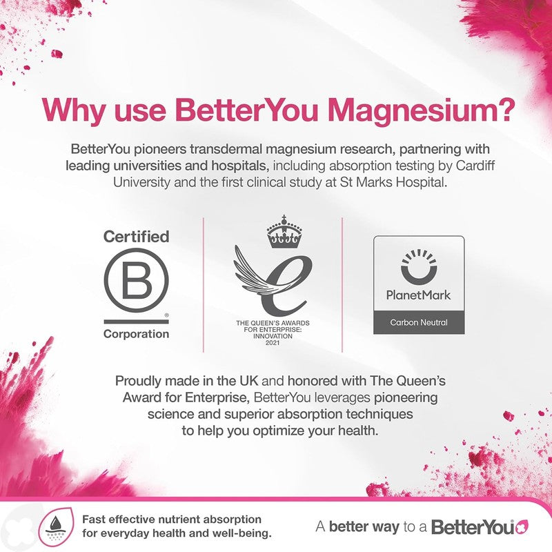 BetterYou Magnesium Sleep Lotion Relaxation Muscle Calm Lavender Chamomile BetterYou