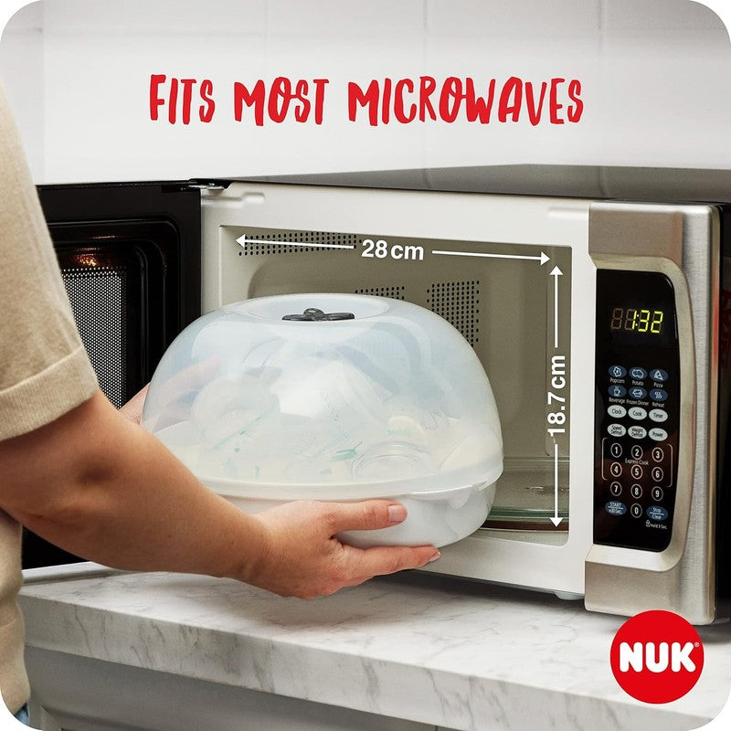 NUK Microwave Steriliser Baby Bottle Steam Cleaner 4 Bottle Quick Hygienic Set - Deal For Any Occasion