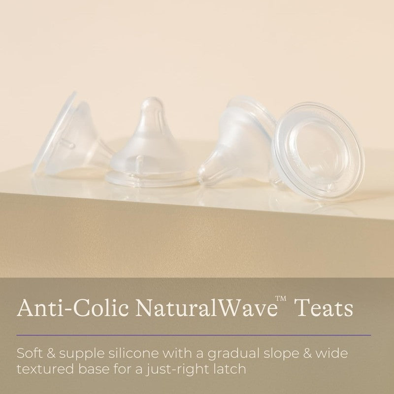 Lansinoh Baby Bottle Teats NaturalWave Anti Colic Silicone Extra Slow Flow - Deal For Any Occasion