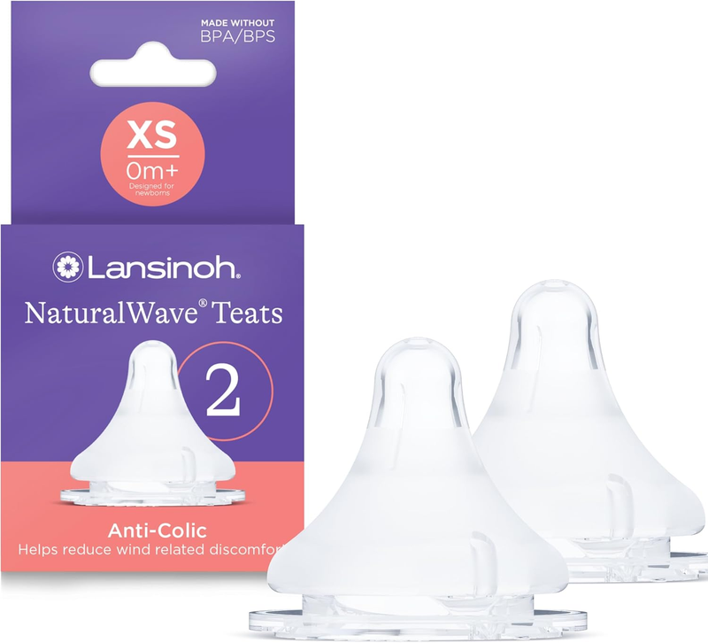 Lansinoh Baby Bottle Teats NaturalWave Anti Colic Silicone Extra Slow Flow - Deal For Any Occasion