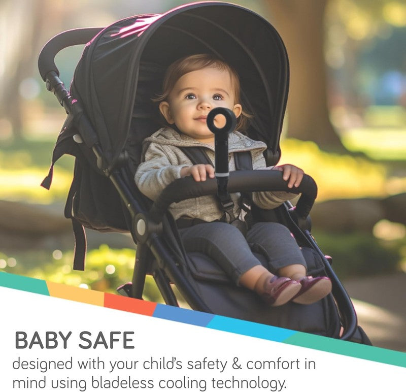 Nuby Pram Fan Portable Bladeless Rechargeable Quiet Tripod Flexible Cooling - Deal For Any Occasion