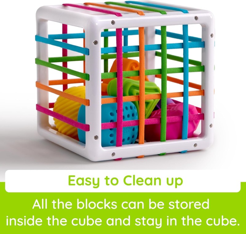 Fat Brain Toys InnyBin Shape Sorter Baby Sensory Motor Skills Toy Learning Fat Brain Toys