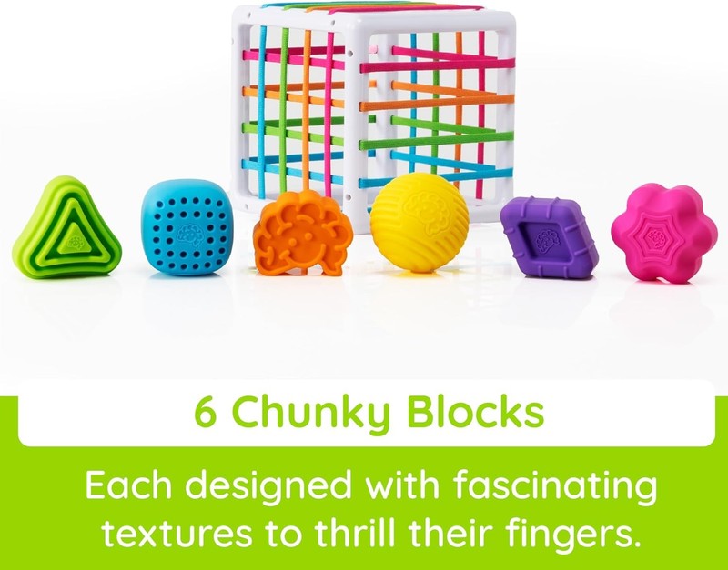 Fat Brain Toys InnyBin Shape Sorter Baby Sensory Motor Skills Toy Learning Fat Brain Toys