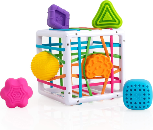 Fat Brain Toys InnyBin Shape Sorter Baby Sensory Motor Skills Toy Learning Fat Brain Toys