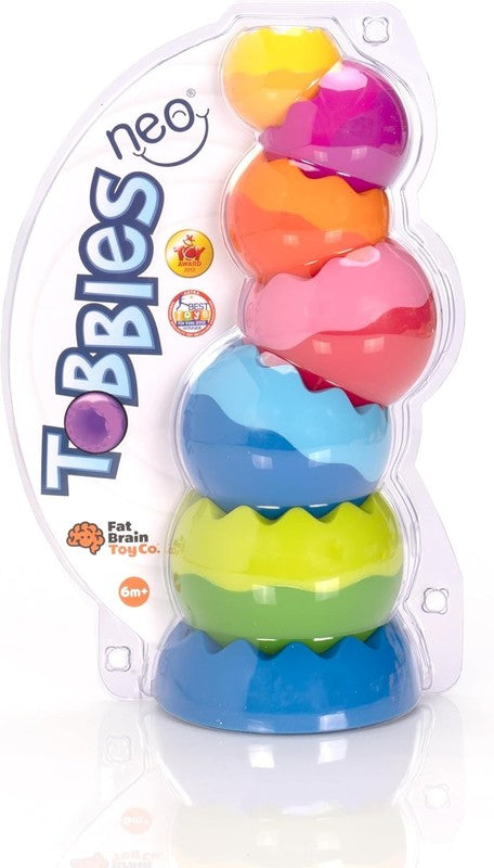 Fat Brain Tobbles Neo Stacking Toy Sensory Balance Wobble Baby Toddler Play Fun Fat Brain