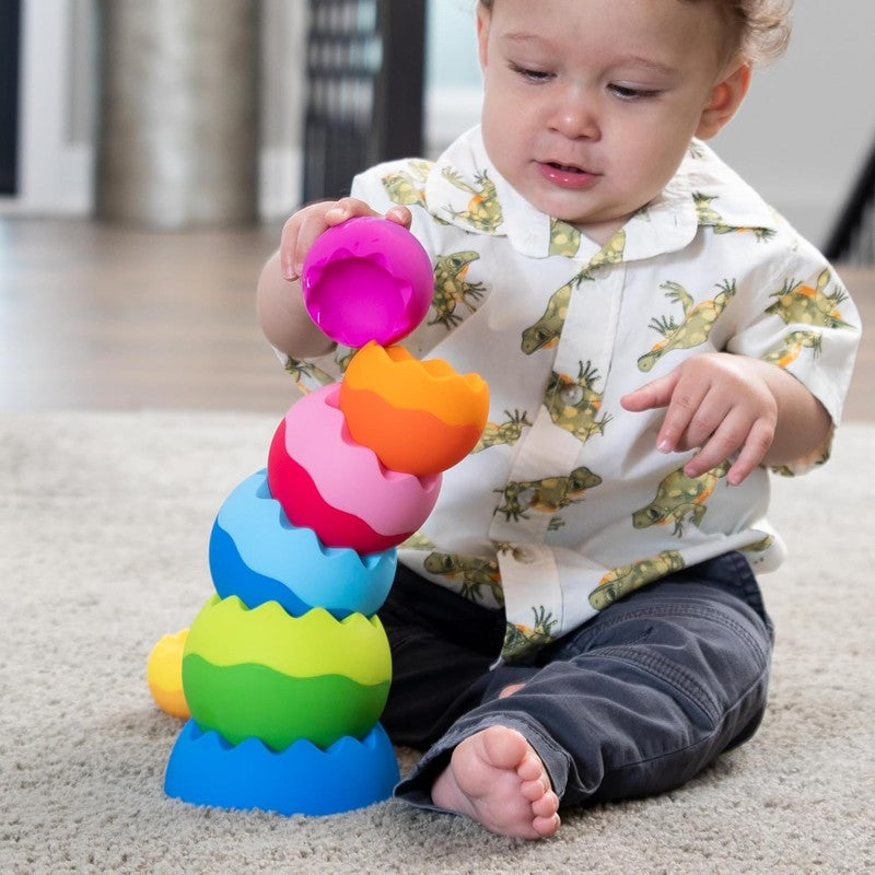 Fat Brain Tobbles Neo Stacking Toy Sensory Balance Wobble Baby Toddler Play Fun Fat Brain