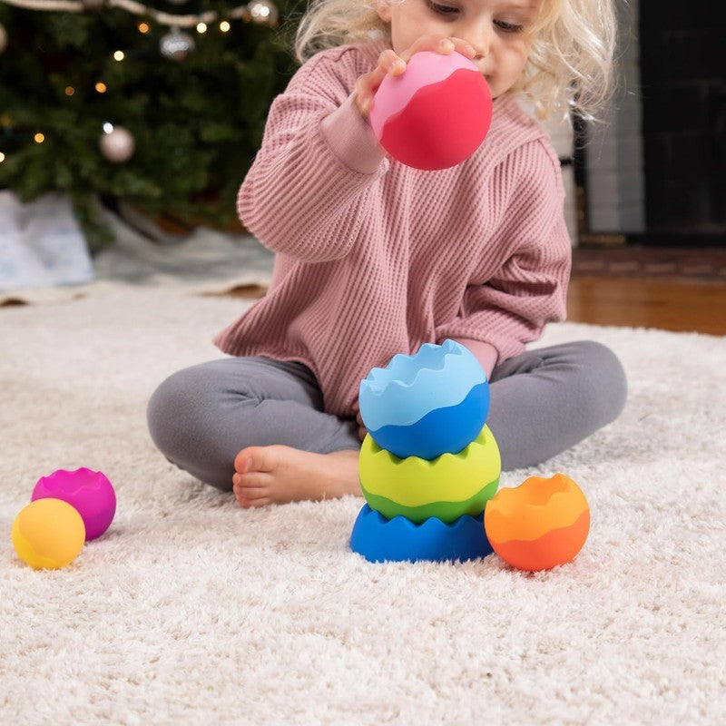 Fat Brain Tobbles Neo Stacking Toy Sensory Balance Wobble Baby Toddler Play Fun Fat Brain