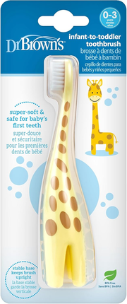 Dr Browns Baby Toddler Training Toothbrush Giraffe Soft Bristle 0-3Y Dr Brown's