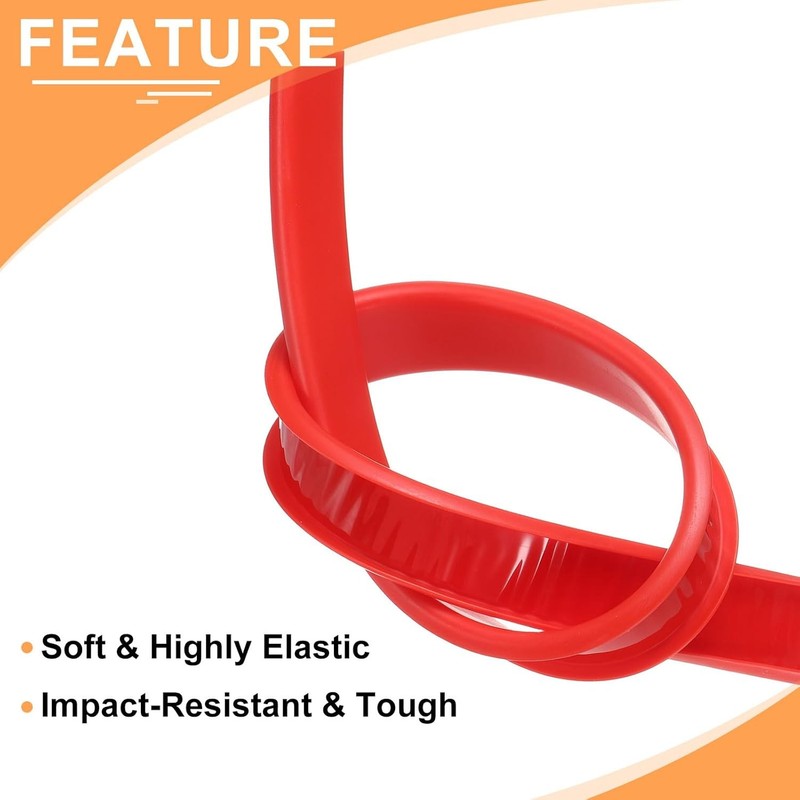 Red U Shape Edge Banding Self Adhesive TPE Furniture Trim Protector 22mm x 6M Unbranded