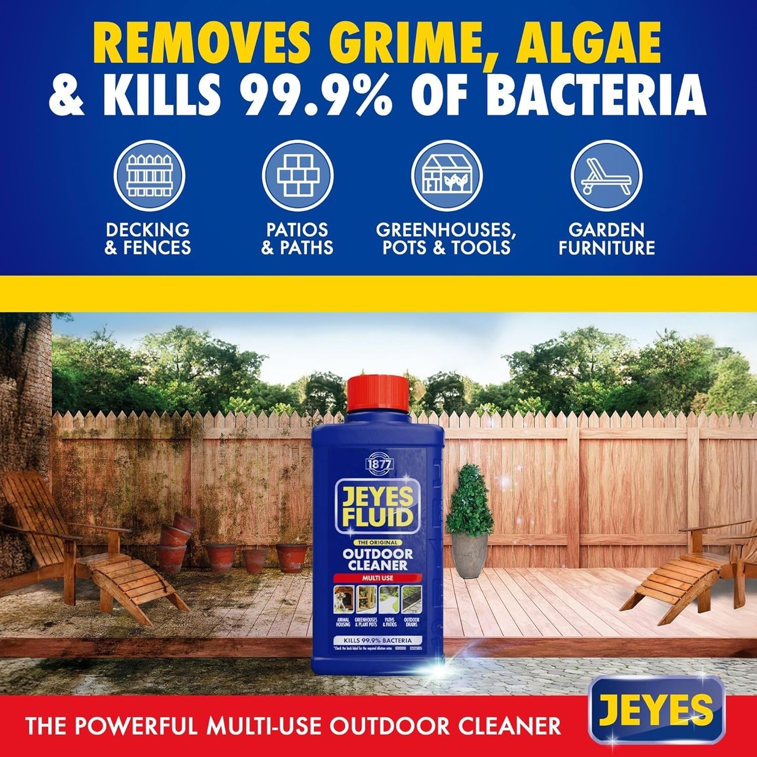 Jeyes Outdoor Cleaning Fluid With Multi-Purpose Disinfectant Cleaner of 300ml Jeyes