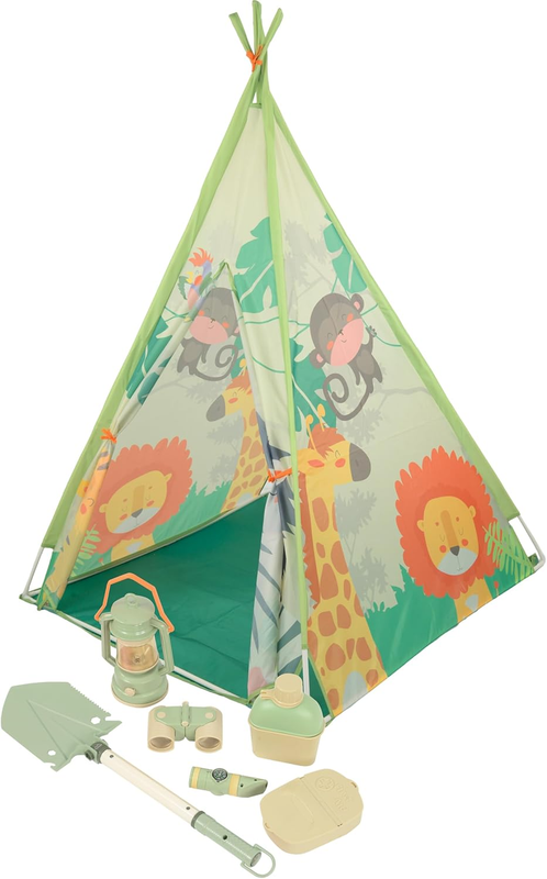 Jungle Explorer Kids Play Tent Safari Adventure Den With 6 Accessories Age 3 Plu Does not apply
