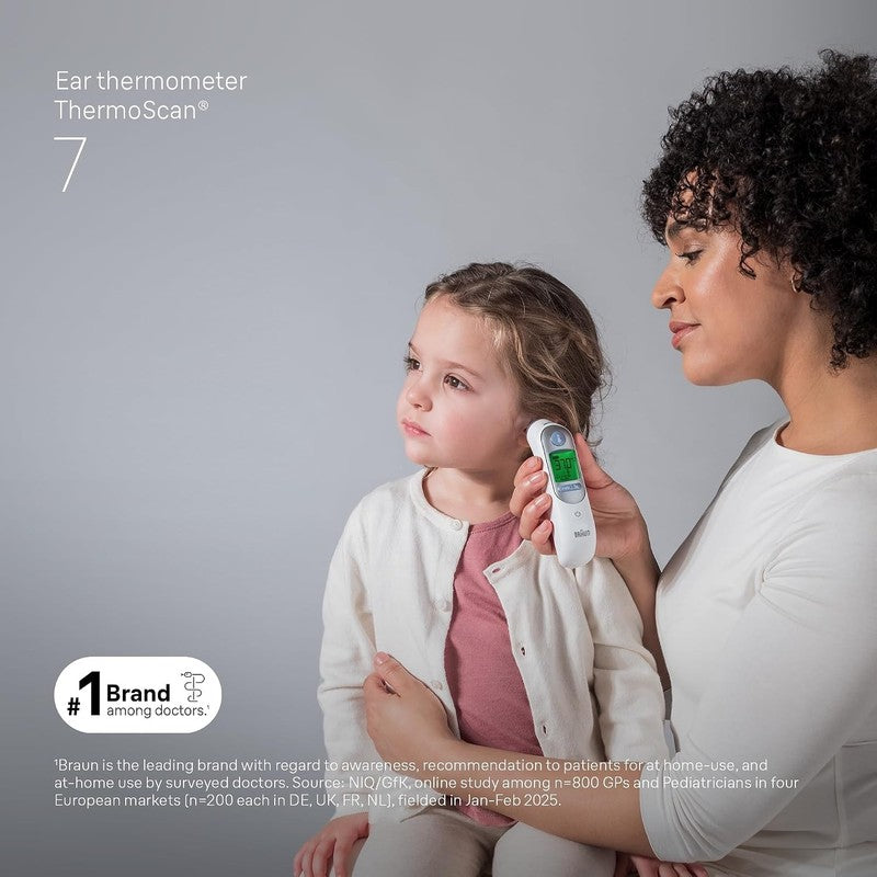 Braun ThermoScan 7 Digital Ear Thermometer Age Precision Fever Monitor Kids Braun