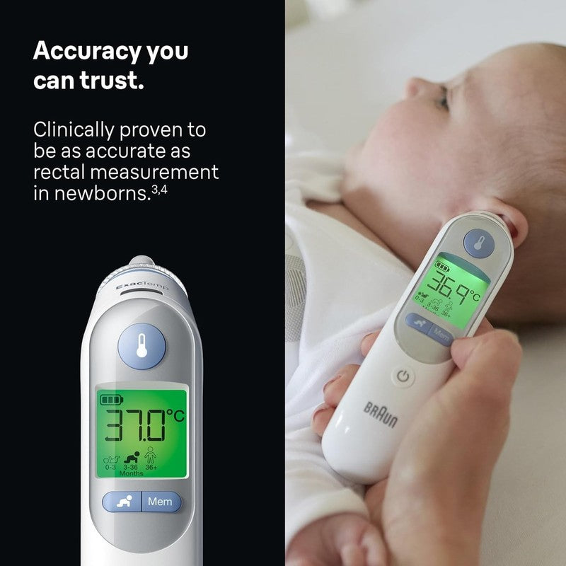 Braun ThermoScan 7 Digital Ear Thermometer Age Precision Fever Monitor Kids Braun