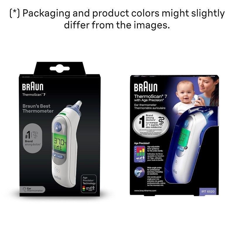 Braun ThermoScan 7 Digital Ear Thermometer Age Precision Fever Monitor Kids Braun