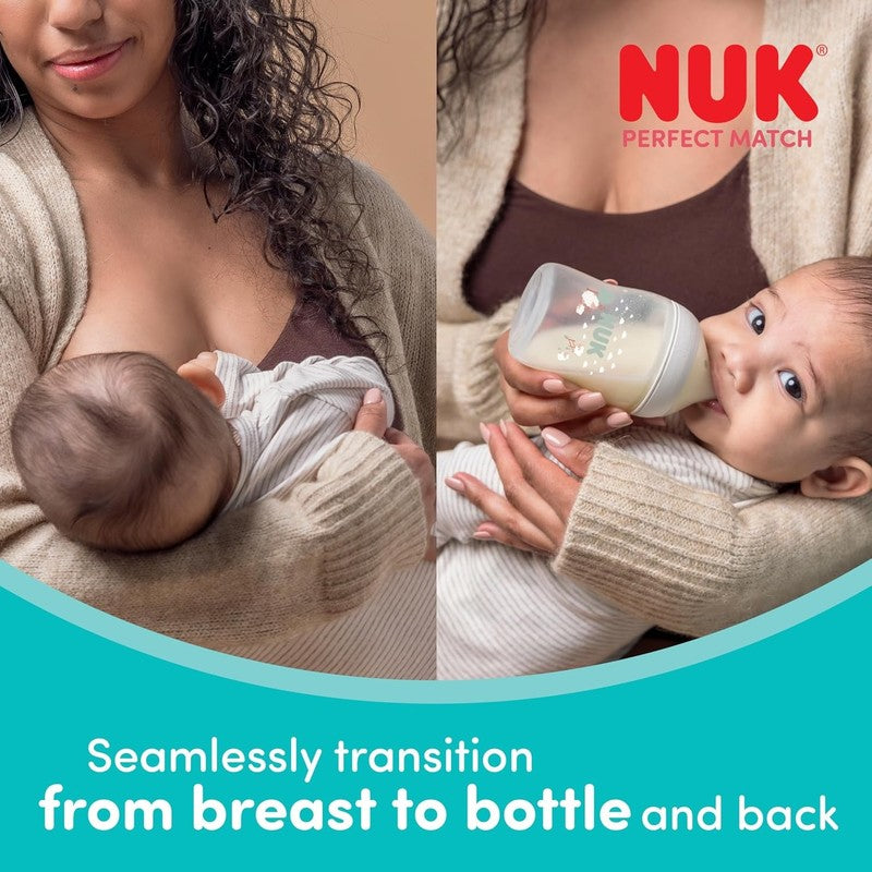 NUK Minnie Mouse Baby Bottle Anti Colic 260ml Temperature Control Silicone NUK