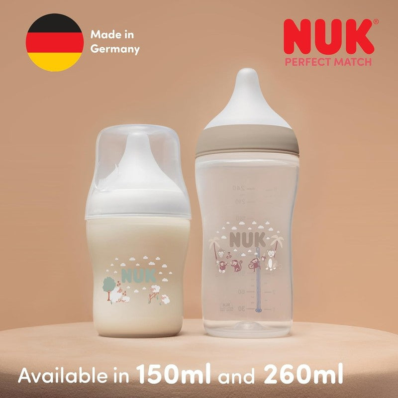 NUK Minnie Mouse Baby Bottle Anti Colic 260ml Temperature Control Silicone NUK