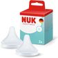 NUK Silicone Anti Colic Flow Control Baby Bottle Teats 6+ Months 2 Pack Feed NUK