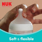 NUK Silicone Anti Colic Flow Control Baby Bottle Teats 6+ Months 2 Pack Feed NUK