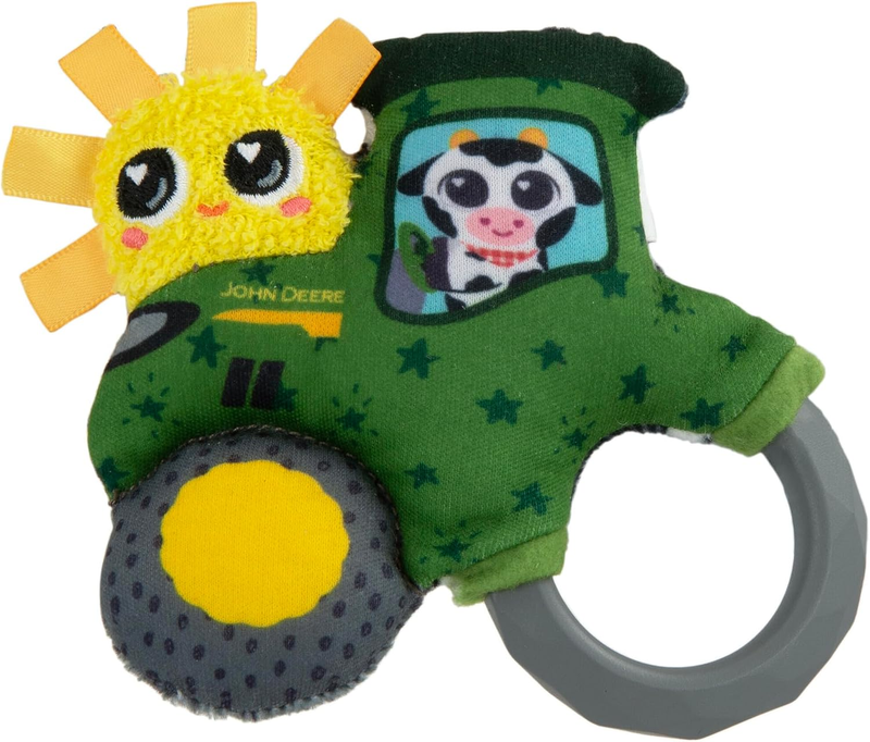 Lamaze John Deere Baby Tractor Rattle Sensory Toy Soft Newborn Gift Infant 0+ Lamaze