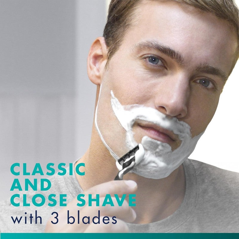 Gillette Mach3 Razor 16 Blade Refills Men Lubrication Strip Smooth Glide Set Kit Gillette