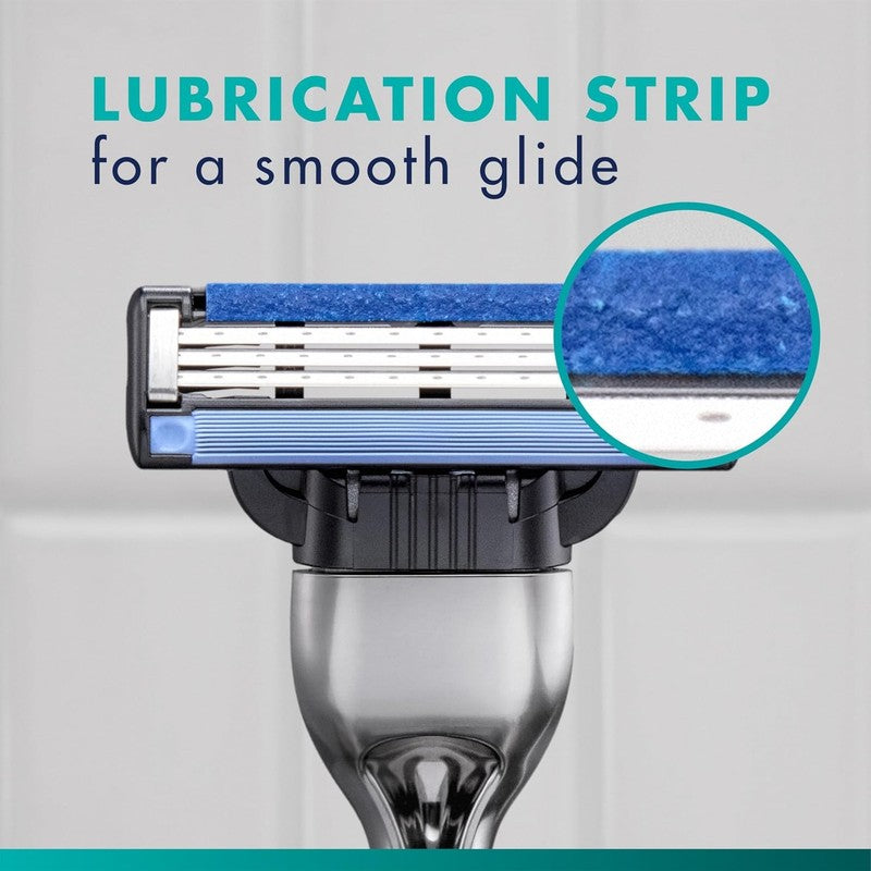 Gillette Mach3 Razor 16 Blade Refills Men Lubrication Strip Smooth Glide Set Kit Gillette