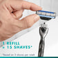 Gillette Mach3 Razor 16 Blade Refills Men Lubrication Strip Smooth Glide Set Kit Gillette
