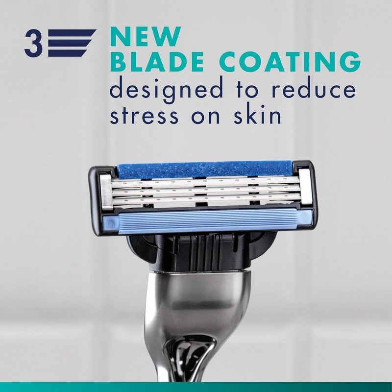 Gillette Mach3 Razor 16 Blade Refills Men Lubrication Strip Smooth Glide Set Kit Gillette