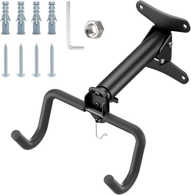 Bike Wall Mount Hanger Adjustable Foldable Storage Rack Hook Garage E Bike 30Kg Unbranded