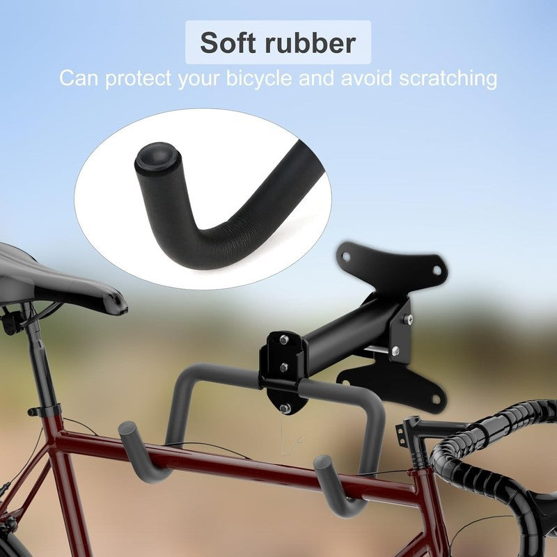 Bike Wall Mount Hanger Adjustable Foldable Storage Rack Hook Garage E Bike 30Kg Unbranded