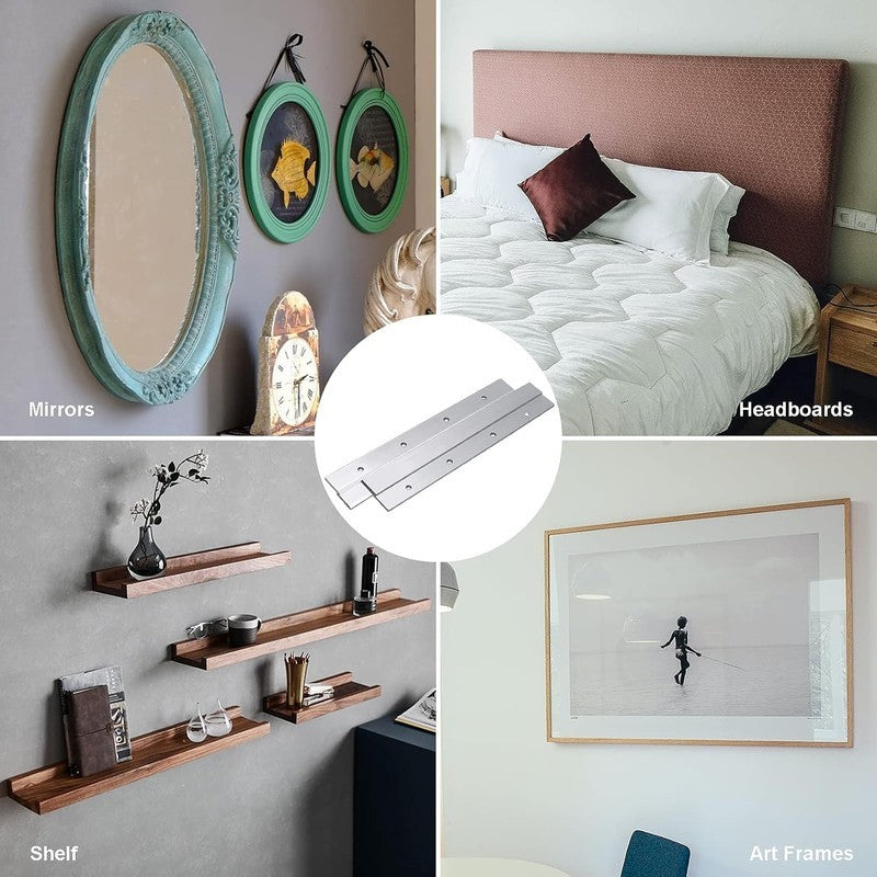 French Cleat Picture Hanger 15cm Aluminum Z Bar Wall Mount Brackets 3 Pairs Unbranded